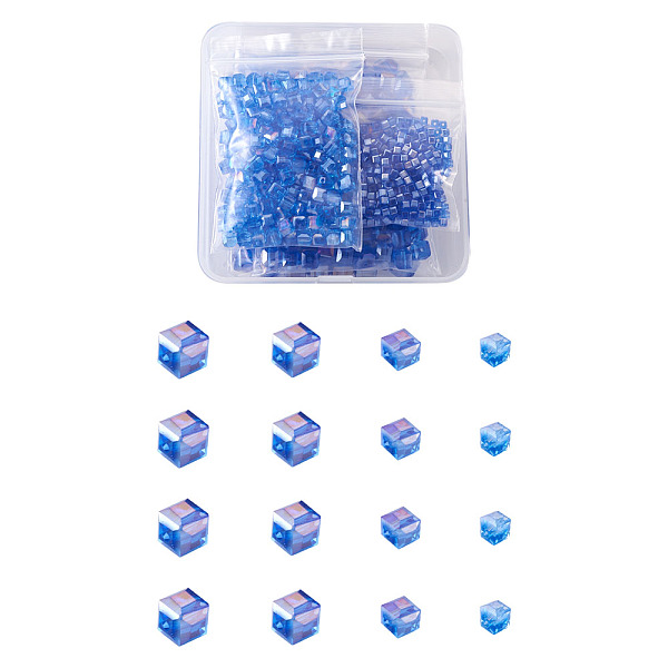 PandaHall Electroplate Glass Beads Strands, AB Color Plated, Faceted, Cube, Royal Blue, 672pcs/Box Glass Cube
PandaHall Electroplate Glass Beads Strands, AB Color Plated, Faceted, Cube, Royal Blue, 672pcs/Box Glass Cube