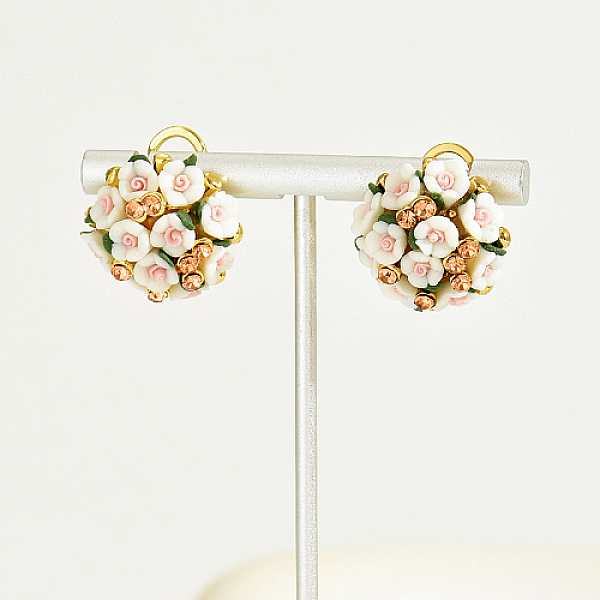 PandaHall Plastic 3D Flower Hoop Earrings with Cubic Zirconia, Real 18K Gold Plated Alloy Earrings, White, 20mm Cubic Zirconia Flower White
PandaHall Plastic 3D Flower Hoop Earrings with Cubic Zirconia, Real 18K Gold Plated Alloy Earrings, White, 20mm Cubic Zirconia Flower White