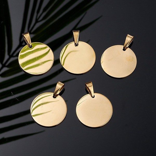 PandaHall Ion Plating(IP) 304 Stainless Steel Pendants, Stamping Blank Tag, Flat Round, Golden, 25x1.5mm, Hole: 10x4.5mm 304 Stainless Steel...
PandaHall Ion Plating(IP) 304 Stainless Steel Pendants, Stamping Blank Tag, Flat Round, Golden, 25x1.5mm, Hole: 10x4.5mm 304 Stainless Steel...