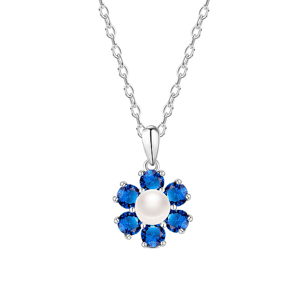 PandaHall SHEGRACE Elegant Rhodium Plated 925 Sterling Silver Pendant Necklace, Micro Pave AAA Cubic Zirconia Flower Pendant, with..., Blue
PandaHall SHEGRACE Elegant Rhodium Plated 925 Sterling Silver Pendant Necklace, Micro Pave AAA Cubic Zirconia Flower Pendant, with..., Blue