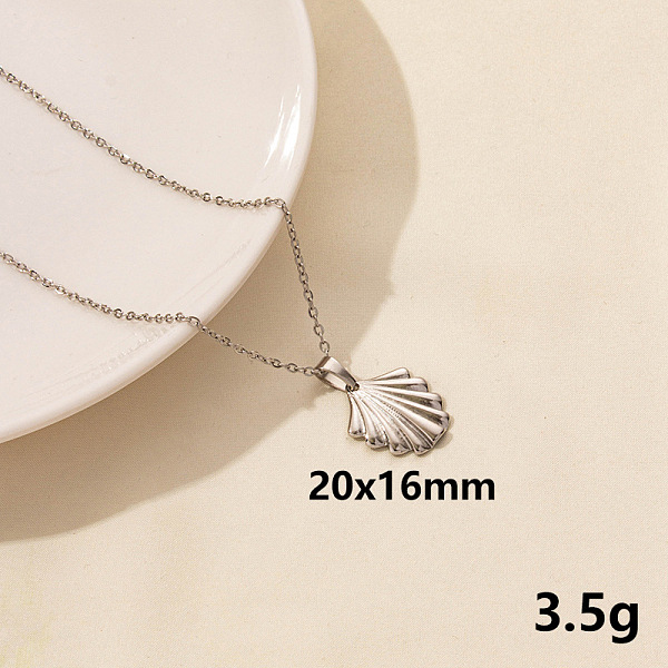 PandaHall 304 Stainless Steel Shell Shape Pendant Necklaces, Cable Chain Necklaces for Women Stainless Steel Shell Shape
PandaHall 304 Stainless Steel Shell Shape Pendant Necklaces, Cable Chain Necklaces for Women Stainless Steel Shell Shape