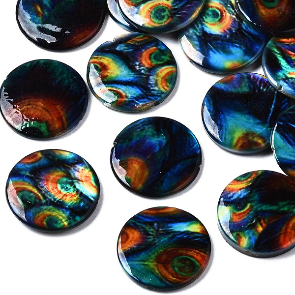 PandaHall Printed Natural Freshwater Shell Beads, Flat Round, Colorful, 20x3~4mm, Hole: 0.8mm Freshwater Shell Flat Round
PandaHall Printed Natural Freshwater Shell Beads, Flat Round, Colorful, 20x3~4mm, Hole: 0.8mm Freshwater Shell Flat Round