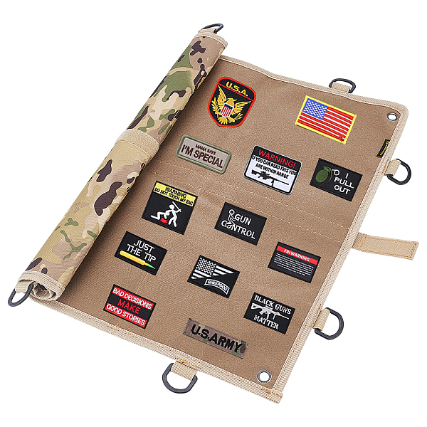 PandaHall Nylon Brooch Pin Display Organizer, with Iron Clasp, Rectangle, Dark Khaki, 625x460x3mm, Hole: 10mm Nylon Rectangle
PandaHall Nylon Brooch Pin Display Organizer, with Iron Clasp, Rectangle, Dark Khaki, 625x460x3mm, Hole: 10mm Nylon Rectangle