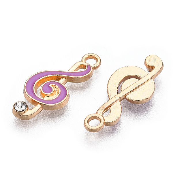 PandaHall Alloy Enamel Pendants, with Crystal Rhinestone, Musical Note, Light Gold, Medium Orchid, 22x9x2mm, Hole: 1.5mm Alloy+Enamel..., Purple
PandaHall Alloy Enamel Pendants, with Crystal Rhinestone, Musical Note, Light Gold, Medium Orchid, 22x9x2mm, Hole: 1.5mm Alloy+Enamel..., Purple