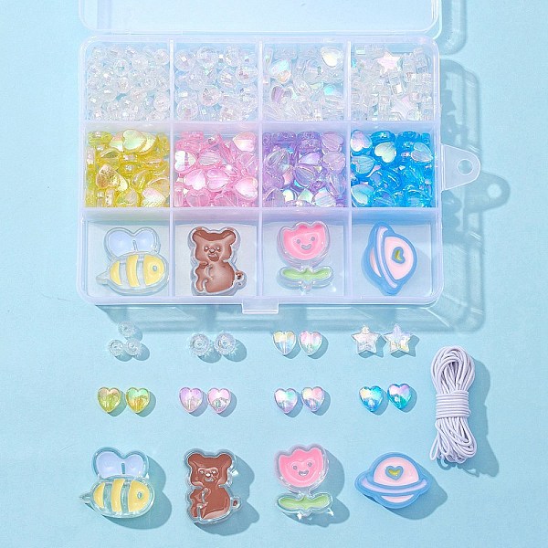 PandaHall Transparent Acrylic Beads, with Enamel and Elastic Cord, AB Color, Bear & Planet & Round, Mixed Color, 6~26.5x6~26x3~9mm, Hole..., Multicolor
PandaHall Transparent Acrylic Beads, with Enamel and Elastic Cord, AB Color, Bear & Planet & Round, Mixed Color, 6~26.5x6~26x3~9mm, Hole..., Multicolor