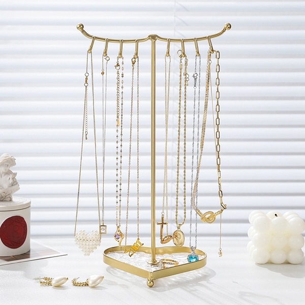 PandaHall Detachable Iron Necklaces Display Rack, with Jewelry Heart Tray, For Hanging Necklaces Earrings Bracelets, Golden, 17.1x12.2x28cm...
PandaHall Detachable Iron Necklaces Display Rack, with Jewelry Heart Tray, For Hanging Necklaces Earrings Bracelets, Golden, 17.1x12.2x28cm...