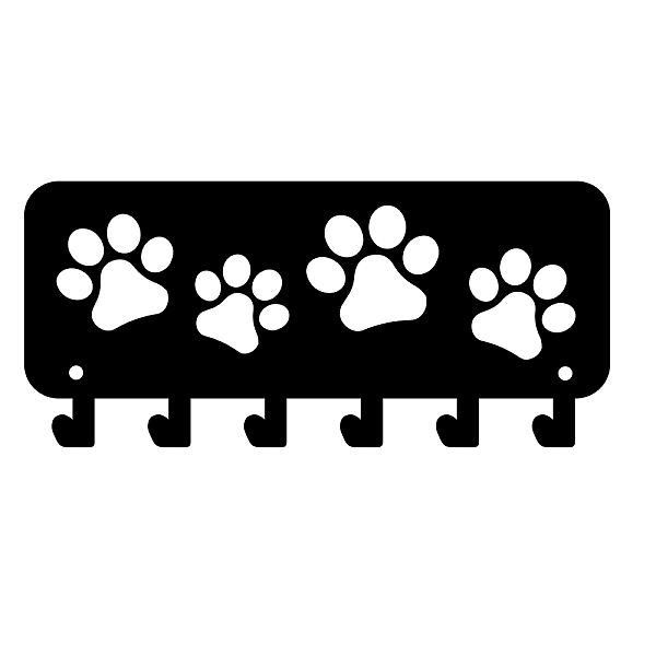 PandaHall Iron Wall Mounted Hook Hangers, Decorative Organizer Rack with 6 Hooks, for Bag Clothes Key Scarf Hanging Holder, Paw Print, Black...
PandaHall Iron Wall Mounted Hook Hangers, Decorative Organizer Rack with 6 Hooks, for Bag Clothes Key Scarf Hanging Holder, Paw Print, Black...