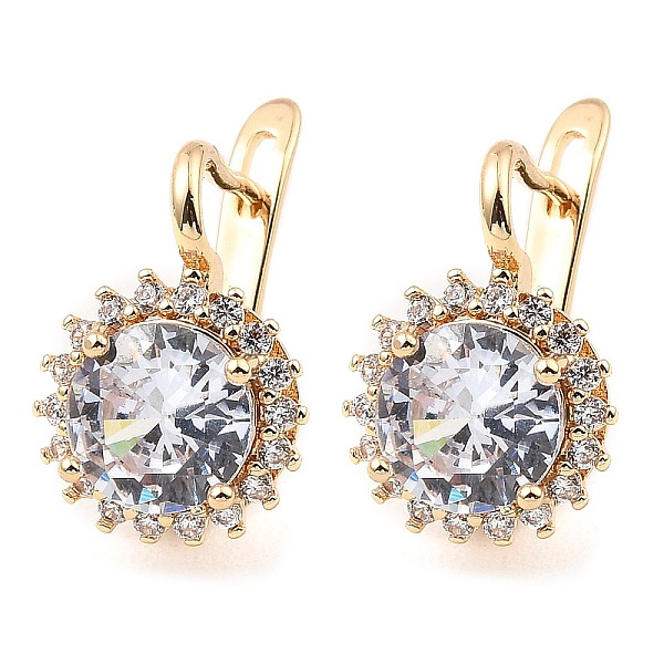 PandaHall Brass with Cubic Zirconia Hoop Earrings, Flat Round, Light Gold, 23x12x13mm Cubic Zirconia Clear
PandaHall Brass with Cubic Zirconia Hoop Earrings, Flat Round, Light Gold, 23x12x13mm Cubic Zirconia Clear