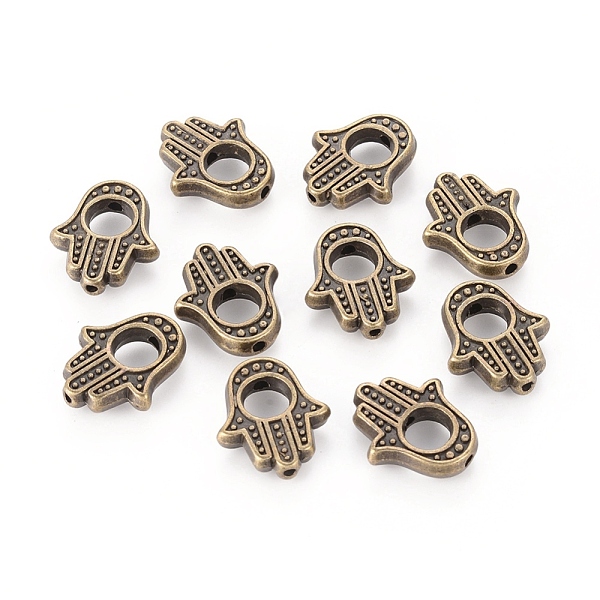 PandaHall Tibetan Style Alloy Bead Frames, Cadmium Free & Nickel Free & Lead Free, Hamsa Hand/Hand of Fatima/Hand of Miriam, Antique Bronze...
PandaHall Tibetan Style Alloy Bead Frames, Cadmium Free & Nickel Free & Lead Free, Hamsa Hand/Hand of Fatima/Hand of Miriam, Antique Bronze...