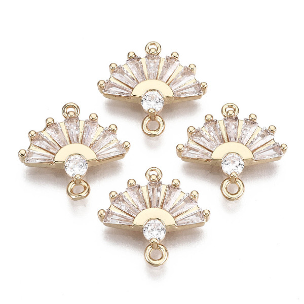 PandaHall Brass Micro Pave Cubic Zirconia Links Connectors, Long-Lasting Plated, Fan, Light Gold, Clear, 13.5x14.5x3mm, Hole: 1mm...
PandaHall Brass Micro Pave Cubic Zirconia Links Connectors, Long-Lasting Plated, Fan, Light Gold, Clear, 13.5x14.5x3mm, Hole: 1mm...