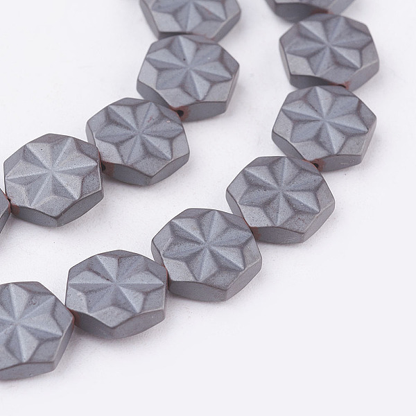 PandaHall Non-magnetic Synthetic Hematite Beads Strands, Frosted, Hexagon, 8x2.5mm, Hole: 1mm, about 46pcs/strand, 15.5 inch(39.5cm)...
PandaHall Non-magnetic Synthetic Hematite Beads Strands, Frosted, Hexagon, 8x2.5mm, Hole: 1mm, about 46pcs/strand, 15.5 inch(39.5cm)...