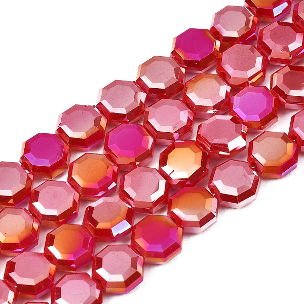 PandaHall Electroplate Opaque Solid Color Glass Beads Strands, AB Color Plated, Half Plated, Faceted, Octagon, Red, 7~8x7~8x4mm, Hole: 1.2mm...
PandaHall Electroplate Opaque Solid Color Glass Beads Strands, AB Color Plated, Half Plated, Faceted, Octagon, Red, 7~8x7~8x4mm, Hole: 1.2mm...