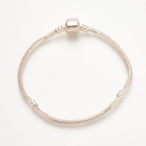 PandaHall Brass European Style Bracelet Making, with Brass Clasps, Rose Gold, 7-7/8 inch(200mm), 3mm Brass
PandaHall Brass European Style Bracelet Making, with Brass Clasps, Rose Gold, 7-7/8 inch(200mm), 3mm Brass