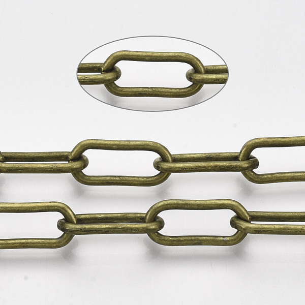 PandaHall Unwelded Iron Paperclip Chains, Drawn Elongated Cable Chains, with Spool, Antique Bronze, 14x6x1.4mm, about 82.02 Feet(25m)/roll...
PandaHall Unwelded Iron Paperclip Chains, Drawn Elongated Cable Chains, with Spool, Antique Bronze, 14x6x1.4mm, about 82.02 Feet(25m)/roll...
