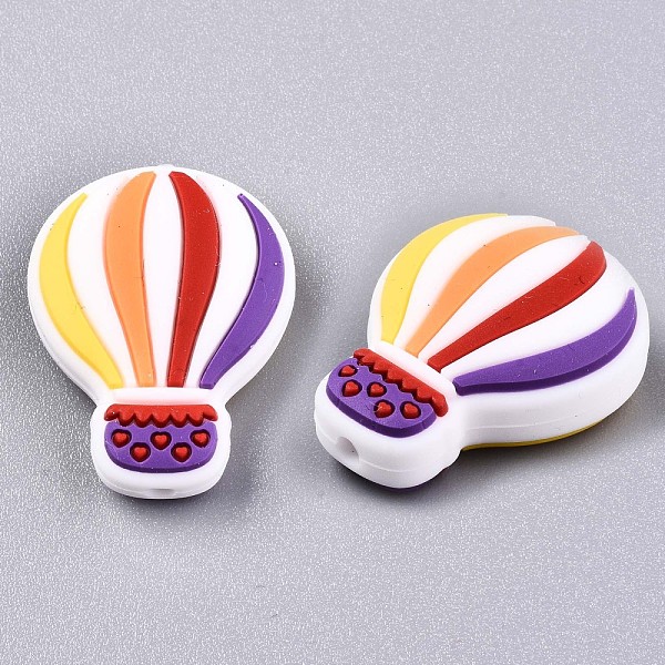 PandaHall Food Grade Eco-Friendly Silicone Pendants, Hot Air Balloon, Dark Violet, 28x22x9~10mm, Hole: 2mm Silicone Balloon
PandaHall Food Grade Eco-Friendly Silicone Pendants, Hot Air Balloon, Dark Violet, 28x22x9~10mm, Hole: 2mm Silicone Balloon