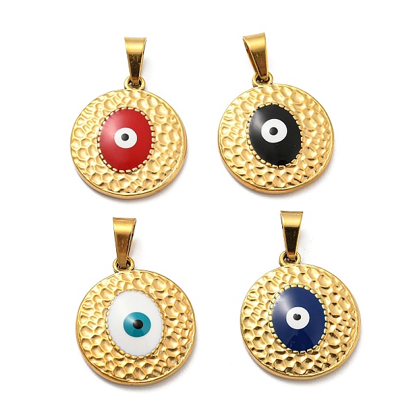 PandaHall Ion Plating(IP) 304 Stainless Steel Pendants, with Enamel, Flat Round with Evil Eye Charm, Golden, Mixed Color, 18x16x2.5mm, Hole..., Multicolor
PandaHall Ion Plating(IP) 304 Stainless Steel Pendants, with Enamel, Flat Round with Evil Eye Charm, Golden, Mixed Color, 18x16x2.5mm, Hole..., Multicolor