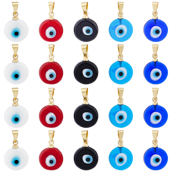 PandaHall HOBBIESAY 20Pcs 5 Colors Handmade Lampwork Evil Eye Pendants, with Real 18K Gold Plated Brass Findings, Cadmium Free & Lead Free..., Multicolor
PandaHall HOBBIESAY 20Pcs 5 Colors Handmade Lampwork Evil Eye Pendants, with Real 18K Gold Plated Brass Findings, Cadmium Free & Lead Free..., Multicolor