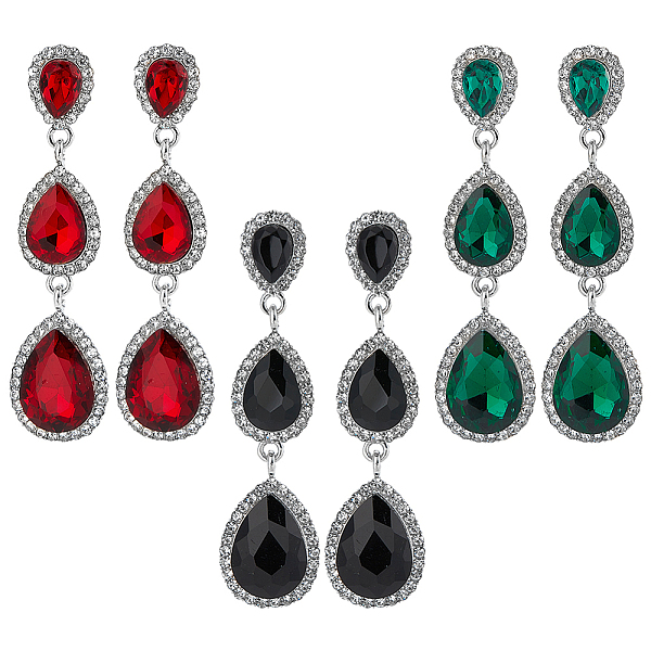 PandaHall ANATTASOUL 3 Pairs 3 Colors Glass Teardrop Dangle Stud Earrings with Rhinestone, Platinum Alloy Long Drop Earrings for Women..., Multicolor
PandaHall ANATTASOUL 3 Pairs 3 Colors Glass Teardrop Dangle Stud Earrings with Rhinestone, Platinum Alloy Long Drop Earrings for Women..., Multicolor