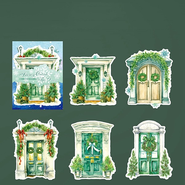 PandaHall 5Pcs Winter Door Paper Decorative Sticker Labels, Self-adhesion, for DIY Scrapbooking, Lime Green, 140x100mm Paper Others
PandaHall 5Pcs Winter Door Paper Decorative Sticker Labels, Self-adhesion, for DIY Scrapbooking, Lime Green, 140x100mm Paper Others