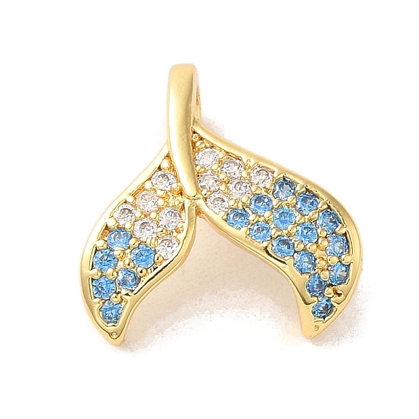 PandaHall Brass Cubic Zirconia Pendants, Real 14K Gold Plated, Fishtail, Sky Blue, 14x14x6mm, Hole: 5x3mm Brass+Cubic Zirconia Others
PandaHall Brass Cubic Zirconia Pendants, Real 14K Gold Plated, Fishtail, Sky Blue, 14x14x6mm, Hole: 5x3mm Brass+Cubic Zirconia Others