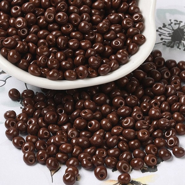 PandaHall 6/0 Opaque Baking Paint Glass Seed Beads, Teardrop, Coconut Brown, 4.5~5x4x3~3.5mm, Hole: 0.9mm, about 5625Pcs/Pound Glass...
PandaHall 6/0 Opaque Baking Paint Glass Seed Beads, Teardrop, Coconut Brown, 4.5~5x4x3~3.5mm, Hole: 0.9mm, about 5625Pcs/Pound Glass...
