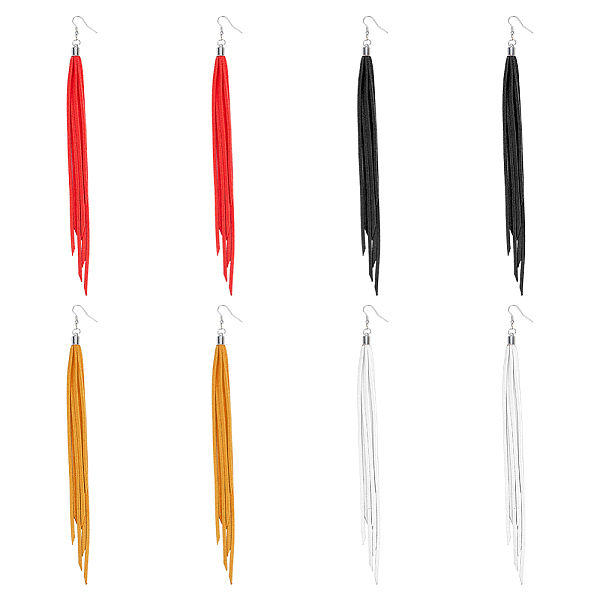 PandaHall FIBLOOM 4 Pairs 4 Colors Faux Suede Tassel Earrings, Long Dangle Earrings with Iron Pins, Mixed Color, 205mm, 1 pair/color Faux..., Multicolor
PandaHall FIBLOOM 4 Pairs 4 Colors Faux Suede Tassel Earrings, Long Dangle Earrings with Iron Pins, Mixed Color, 205mm, 1 pair/color Faux..., Multicolor