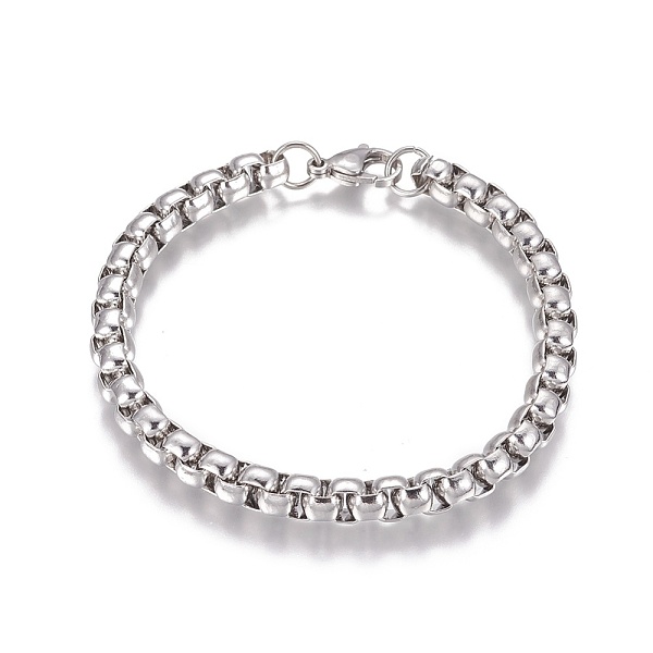 PandaHall 304 Stainless Steel Box Chain Bracelets, with Lobster Claw Clasps, Stainless Steel Color, 8-1/2 inch~8-5/8 inch(21.7~22cm) 304...
PandaHall 304 Stainless Steel Box Chain Bracelets, with Lobster Claw Clasps, Stainless Steel Color, 8-1/2 inch~8-5/8 inch(21.7~22cm) 304...