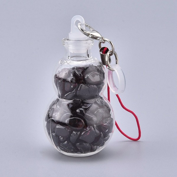 PandaHall Transparent Glass Wishing Bottle Pendant Decoration, with Natural Garnet Chips inside, Plastic Plug, Nylon Cord and Iron Findings...
PandaHall Transparent Glass Wishing Bottle Pendant Decoration, with Natural Garnet Chips inside, Plastic Plug, Nylon Cord and Iron Findings...