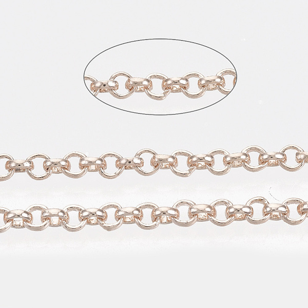 PandaHall Soldered Brass Coated Iron Rolo Chains, Belcher Chain, with Spool, Rose Gold, 2x0.5mm, about 328.08 Feet(100m)/roll Iron
PandaHall Soldered Brass Coated Iron Rolo Chains, Belcher Chain, with Spool, Rose Gold, 2x0.5mm, about 328.08 Feet(100m)/roll Iron