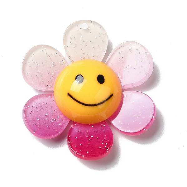 PandaHall Acrylic Big Pendants with Glitter Powder, Two Tone Flower with Smile, Medium Violet Red, 52x48x14.5mm, Hole: 2mm Acrylic Flower
PandaHall Acrylic Big Pendants with Glitter Powder, Two Tone Flower with Smile, Medium Violet Red, 52x48x14.5mm, Hole: 2mm Acrylic Flower