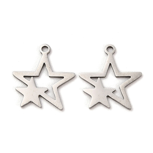 PandaHall 201 Stainless Steel Pendants, Star Charm, Stainless Steel Color, 16x15x1mm, Hole: 1.2mm 201 Stainless Steel Star
PandaHall 201 Stainless Steel Pendants, Star Charm, Stainless Steel Color, 16x15x1mm, Hole: 1.2mm 201 Stainless Steel Star