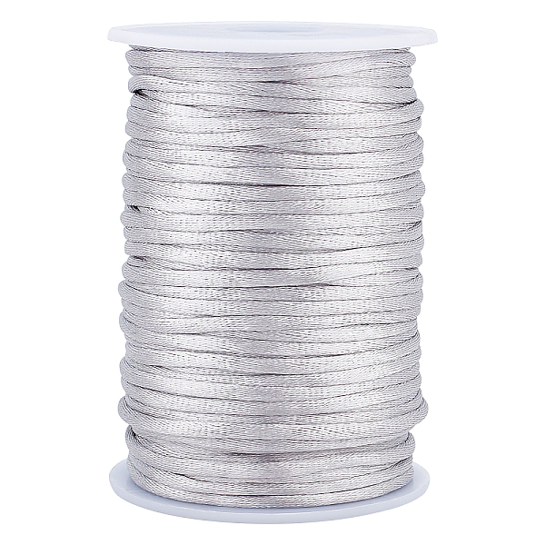 PandaHall 3mm Silver Silky String, Rattail Silk Cord Chinese Knot Thread Thick Trim Cords Knitting Cord String for Christmas Jewellery...
PandaHall 3mm Silver Silky String, Rattail Silk Cord Chinese Knot Thread Thick Trim Cords Knitting Cord String for Christmas Jewellery...