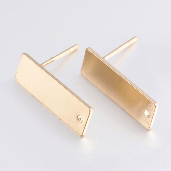 PandaHall Brass Stud Earring Findings, with Flat Plate, Long-Lasting Plated, Rectangle, Light Gold, 18x6mm, Hole: 1mm, Pin: 0.8mm Brass...
PandaHall Brass Stud Earring Findings, with Flat Plate, Long-Lasting Plated, Rectangle, Light Gold, 18x6mm, Hole: 1mm, Pin: 0.8mm Brass...