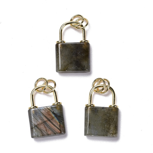PandaHall Natural Labradorite Pendants, with Golden Brass Findings and Jump Rings, Cadmium Free & Lead Free, Lock, 27x18x5.5mm, Hole: 6mm...
PandaHall Natural Labradorite Pendants, with Golden Brass Findings and Jump Rings, Cadmium Free & Lead Free, Lock, 27x18x5.5mm, Hole: 6mm...