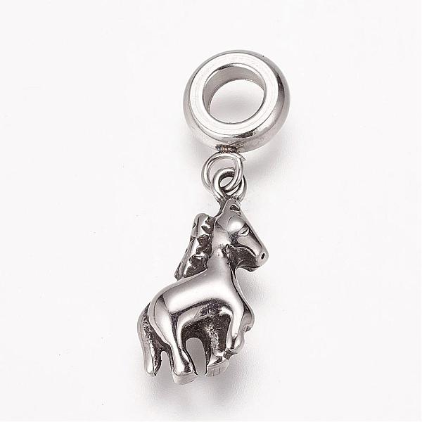PandaHall 304 Stainless Steel European Dangle Charms, Large Hole Pendants, Antique Silver, Chinese Zodiac, Horse, 26mm, Hole: 5mm, Pendant...
PandaHall 304 Stainless Steel European Dangle Charms, Large Hole Pendants, Antique Silver, Chinese Zodiac, Horse, 26mm, Hole: 5mm, Pendant...
