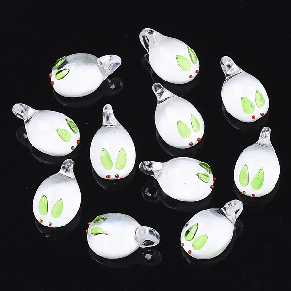 PandaHall Handmade Lampwork Pendants, Rabbit, Pale Green, 20~22.5x11~12.5x7.5~9mm, Hole: 1.5~3mm Lampwork Rabbit Green
PandaHall Handmade Lampwork Pendants, Rabbit, Pale Green, 20~22.5x11~12.5x7.5~9mm, Hole: 1.5~3mm Lampwork Rabbit Green