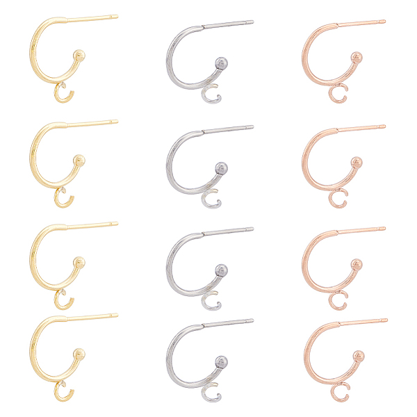PandaHall DICOSMETIC 24pcs 3 Colors C Shape Hoop Earrings Gold and Rose Gold Half Hoop Earring Set Stainless Steel Earring Studs with Open...
PandaHall DICOSMETIC 24pcs 3 Colors C Shape Hoop Earrings Gold and Rose Gold Half Hoop Earring Set Stainless Steel Earring Studs with Open...