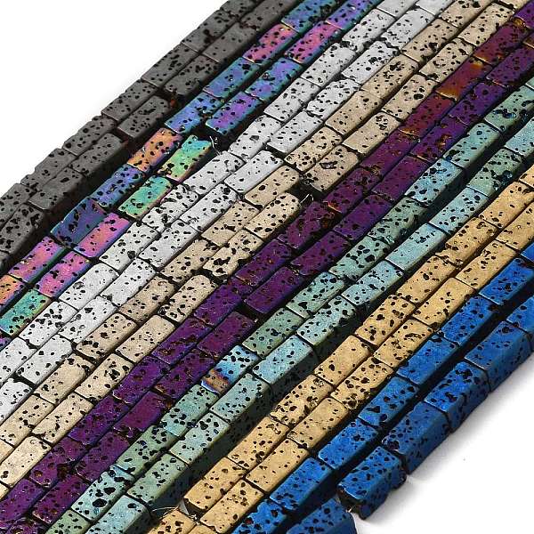 PandaHall Electroplated Natural Lava Rock Beads Strands, Rectangle, Mixed Color, 8x4x4mm, Hole: 1mm, about 51pcs/strand, 16.38''~16.54''...
PandaHall Electroplated Natural Lava Rock Beads Strands, Rectangle, Mixed Color, 8x4x4mm, Hole: 1mm, about 51pcs/strand, 16.38''~16.54''...