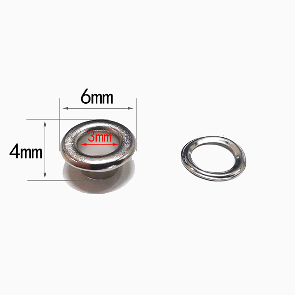 PandaHall Iron Grommet Eyelet Findings, with Washers, for Bag Repair Replacement Pack, Platinum, 0.4x0.6cm, Inner Diameter: 0.3cm Iron
PandaHall Iron Grommet Eyelet Findings, with Washers, for Bag Repair Replacement Pack, Platinum, 0.4x0.6cm, Inner Diameter: 0.3cm Iron