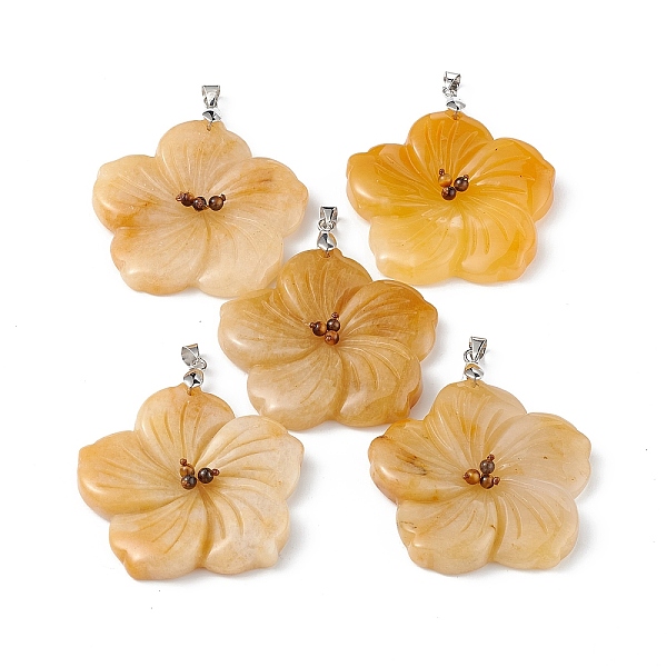 PandaHall Natural Topaz Jade Big Pendants, Peach Blossom Charms, with Platinum Plated Alloy Snap on Bails, 57x48x9mm, Hole: 6x4mm Topaz Jade...
PandaHall Natural Topaz Jade Big Pendants, Peach Blossom Charms, with Platinum Plated Alloy Snap on Bails, 57x48x9mm, Hole: 6x4mm Topaz Jade...