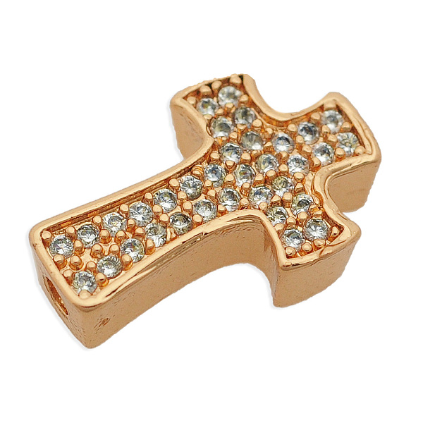 PandaHall Brass Micro Pave Clear Cubic Zirconia Beads, Cross, Rose Gold, 14x9x4mm, Hole: 1.2mm, 3pcs/bag Brass+Cubic Zirconia Cross Clear
PandaHall Brass Micro Pave Clear Cubic Zirconia Beads, Cross, Rose Gold, 14x9x4mm, Hole: 1.2mm, 3pcs/bag Brass+Cubic Zirconia Cross Clear