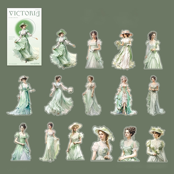 PandaHall Human Theme PET Decorative Tapes, Pale Green, 80~90x40~65x0.1mm, 30pc/set Plastic
PandaHall Human Theme PET Decorative Tapes, Pale Green, 80~90x40~65x0.1mm, 30pc/set Plastic