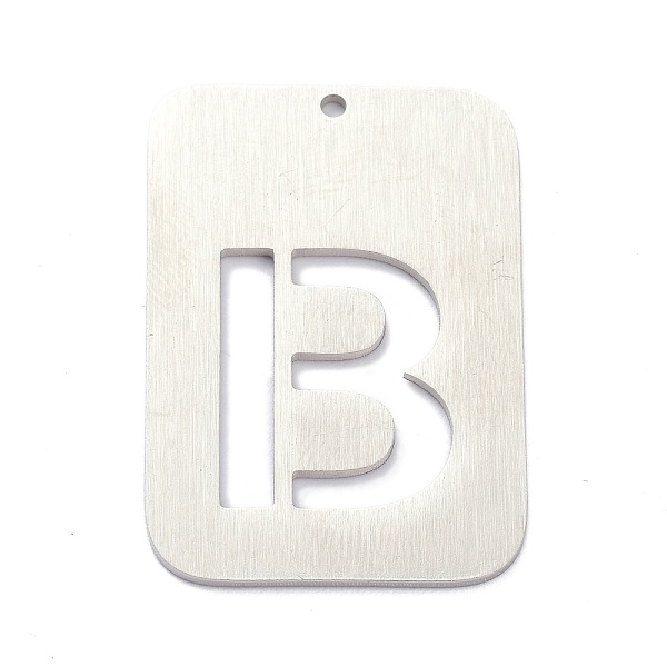 PandaHall 304 Stainless Steel Pendants, Rectangle with Alphabet, Hollow, Letter.B, 32x22x1mm, Hole: 1.5mm 304 Stainless Steel Letter B
PandaHall 304 Stainless Steel Pendants, Rectangle with Alphabet, Hollow, Letter.B, 32x22x1mm, Hole: 1.5mm 304 Stainless Steel Letter B