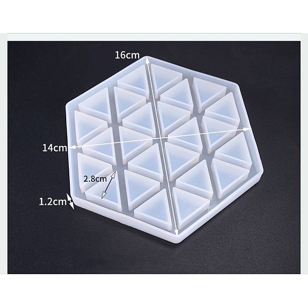 PandaHall Silicone Cup Mat Molds, Resin Casting Molds, For UV Resin, Epoxy Resin Jewelry Making, Hexagon, White, 16x14x1.2cm, Inner Size...
PandaHall Silicone Cup Mat Molds, Resin Casting Molds, For UV Resin, Epoxy Resin Jewelry Making, Hexagon, White, 16x14x1.2cm, Inner Size...