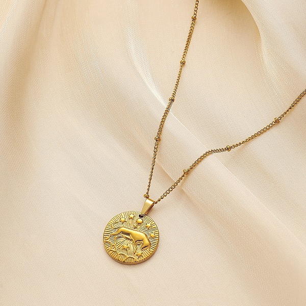PandaHall Constellation Coin Stainless Steel Pendant Necklace for Women, Golden, Taurus, 17.72 inch(45cm) Stainless Steel Taurus
PandaHall Constellation Coin Stainless Steel Pendant Necklace for Women, Golden, Taurus, 17.72 inch(45cm) Stainless Steel Taurus