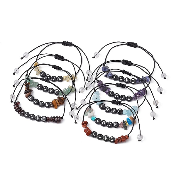 PandaHall Natural Gemstone Braided Bead Bracelets, Word Love Acrylic Bead Adjustable Bracelets for Women, Inner Diameter: 5/8~3-1/4 inch...
PandaHall Natural Gemstone Braided Bead Bracelets, Word Love Acrylic Bead Adjustable Bracelets for Women, Inner Diameter: 5/8~3-1/4 inch...