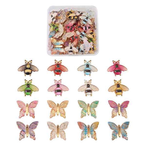 PandaHall Transparent Acrylic Pendants, with Plated Bottom, Butterfly/Bees, Mixed Color, 34x39x5.5mm, Hole: 1.2mm, 8 colors, 4pcs/color..., Multicolor
PandaHall Transparent Acrylic Pendants, with Plated Bottom, Butterfly/Bees, Mixed Color, 34x39x5.5mm, Hole: 1.2mm, 8 colors, 4pcs/color..., Multicolor