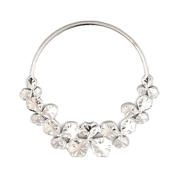 PandaHall 304 Stainless Steel Pendants, Ring with Flower Charm, Stainless Steel Color, 41.5x41x1.5mm, Hole: 32mm 304 Stainless Steel Ring
PandaHall 304 Stainless Steel Pendants, Ring with Flower Charm, Stainless Steel Color, 41.5x41x1.5mm, Hole: 32mm 304 Stainless Steel Ring