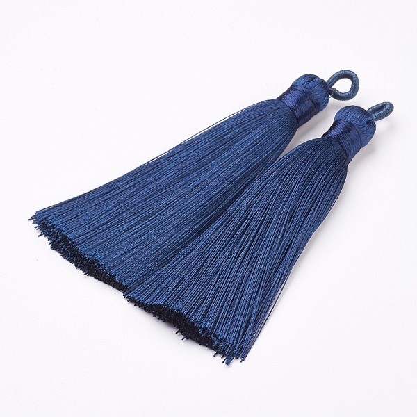 PandaHall Nylon Tassels Big Pendant Decorations, Dark Blue, 83~92x9~10mm, Hole: 1.5~4mm Nylon
PandaHall Nylon Tassels Big Pendant Decorations, Dark Blue, 83~92x9~10mm, Hole: 1.5~4mm Nylon