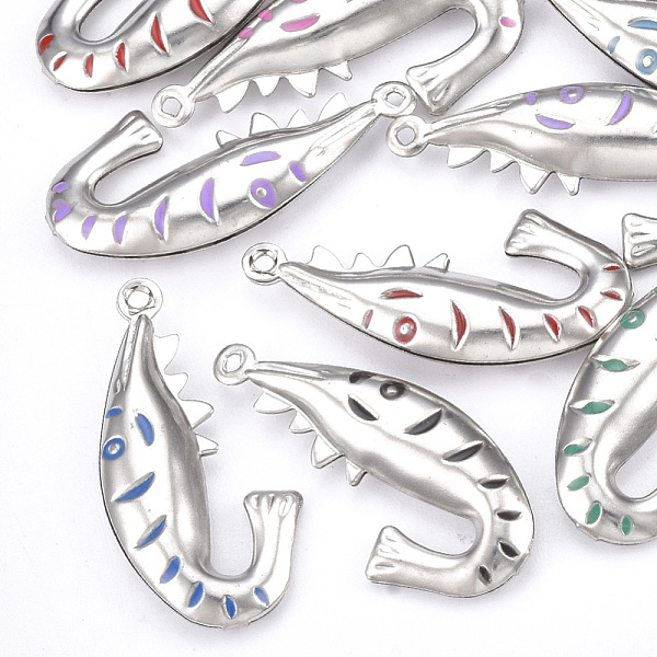 PandaHall 304 Stainless Steel Pendants, with Enamel, Fish, Mixed Color, Stainless Steel Color, 20x9x3mm, Hole: 1mm Stainless Steel+Enamel..., Multicolor
PandaHall 304 Stainless Steel Pendants, with Enamel, Fish, Mixed Color, Stainless Steel Color, 20x9x3mm, Hole: 1mm Stainless Steel+Enamel..., Multicolor